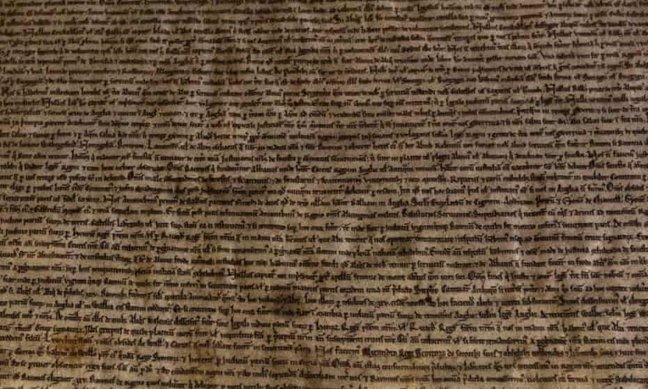Detail from the Salisbury Magna Carta.