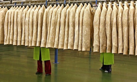 Workers at a Zara factory at the HQ of Inditex group in Arteixo, Spain.