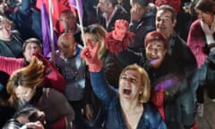 Leftwing Syriza voters celebrate victory