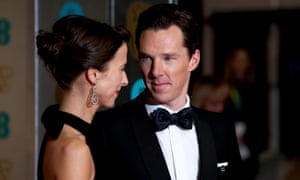 Sophie Hunter and Benedict Cumberbatch on the red carpet.