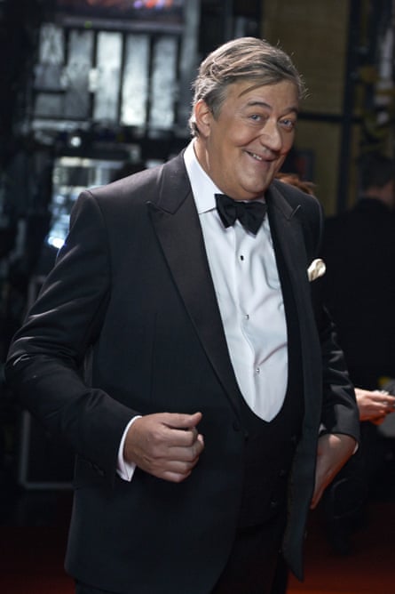 Stephen Fry backstage at the Baftas.