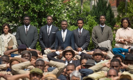 Oyelowo (back row, centre) as Martin Luther King Jr in Selma.