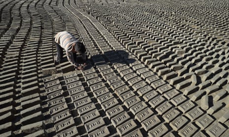 Rajan Magar say he gets up at 1am each day to make bricks at Bhramhayani Mata brick factory, in Bhaktapur, near Kathmandu. Bricks from this factory, or one of its partners, have been used to build a humanitarian staging area for the World Food Programme, with funding from DfID.