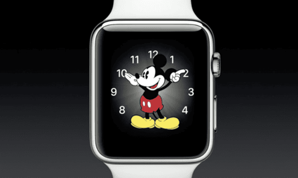 Apple Watch with Mickey Mouse face