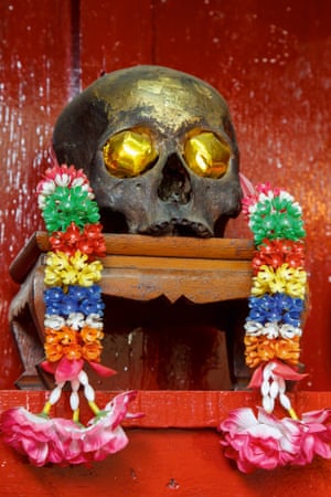 A decorative skull in the Ruamkatanyu Foundation, Bangkok, Thailand