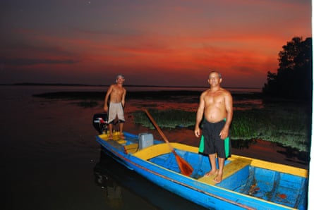 locals with boat