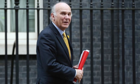 The business secretary, Vince Cable