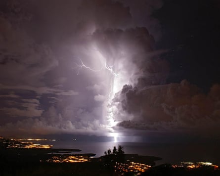 A flash of Catatumbo Lightning in Zulia, Venezuela