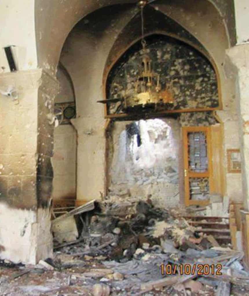 Umayyad mosque destroyed