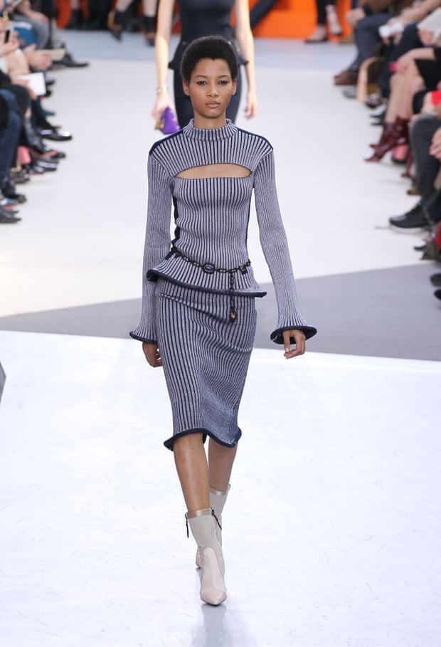 Lineisy Montero walking for Louis Vuitton.
