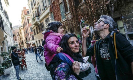 A family in Via Urbana, Rome