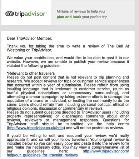The email Christina Fowler was sent by TripAdvisor.