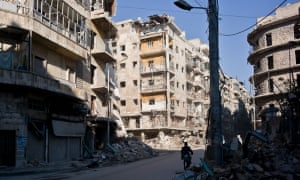 Aleppo, Syria - whole neighbourhoods have been destroyed during the war.