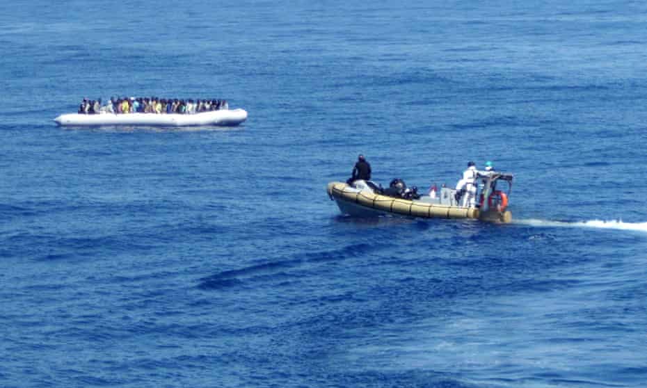 MIgrants rescued by Mare Nostrum patrol 