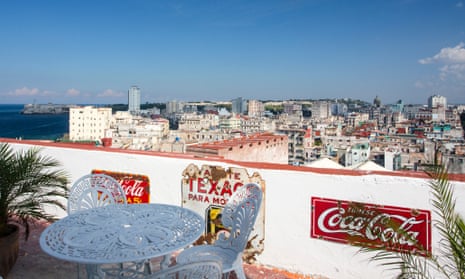 High on Havana … the view from the roof terrace of the Tropicana Penthouse.