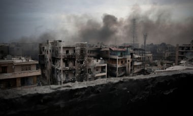 Bombed-out district of Aleppo