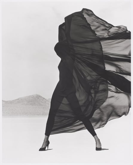 Versace Veiled Dress, El Mirage by Herb Ritts.