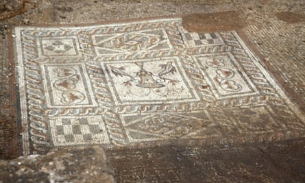 A mosaic at Verulamium uncovered by Sheppard Frere's team in the 1950s.