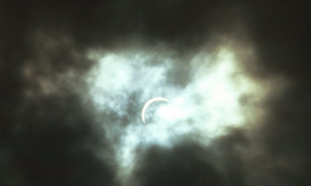 The eclipse of the sun on 11 August 1999, as seen in the south-west of England.