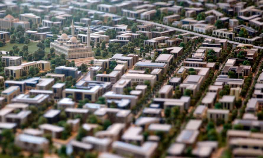 A model of a planned new capital was displayed for investors during the Egypt Economic Development Conference in Sharm el-Sheikh.