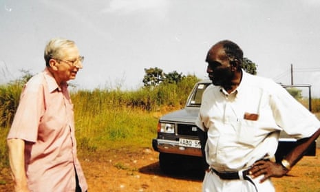 John Hargreaves, left, on a road trip with Professor Daniel Chaytor of Sierra Leone University in 2003