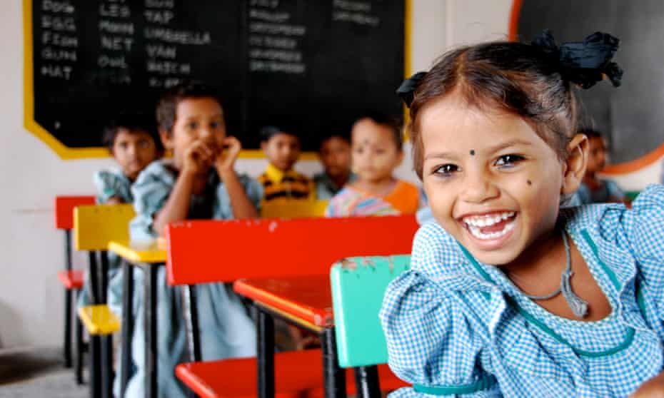 a low-cost fee paying school in Vijayawada, India