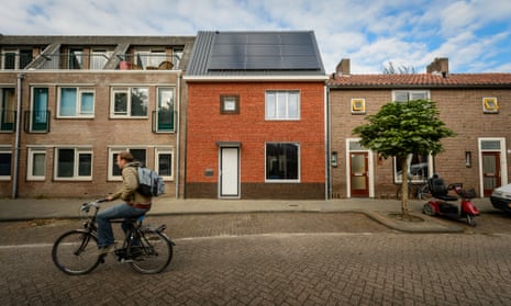A pilot project in the Netherlands, to retrofit homes and make them more energy efficient. The UK has been criticised for a lack of progress on energy-saving.