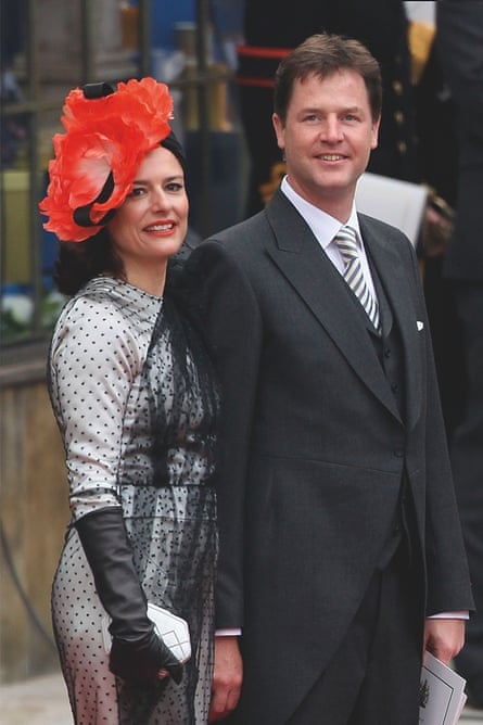 Miriam González Durántez and husband Nick Clegg at William and Kate's wedding in 2011