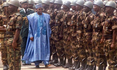 Sani Abacha, then president of Nigeria, arrives in Sierra Leone on 10 March 1998