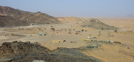 One of the military encampments in Marib province, where fighters opposed to the Houthis are stationed