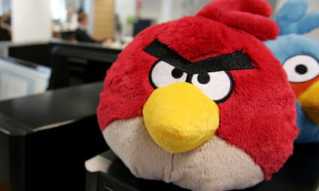 Angry Birds: plush toys and other merchandise down in 2014, but in-app purchases up.