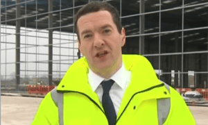 George Osborne being interviewed on Sky this morning
