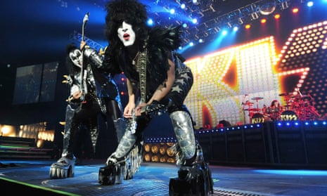 Paul Stanley (right) and Gene Simmons of Kiss, performing live in 2012