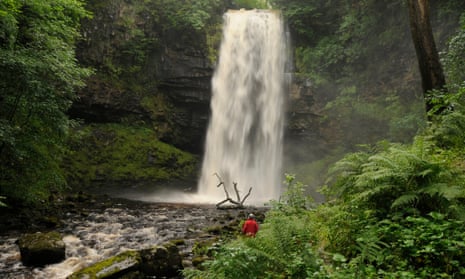 Henrhyd Falls in the Brecon Beacons national park was used as the location of the Bat cave