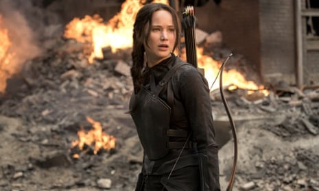 Jennifer Lawrence as Katniss Everdeen in The Hunger Games: Mockingjay – Part 1