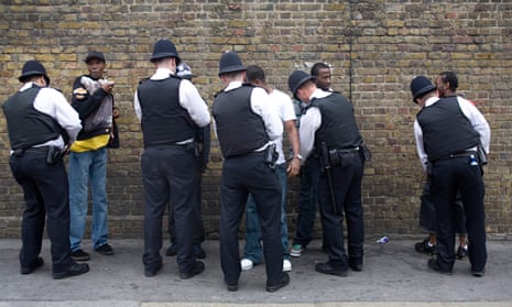 Police stop and search young black people in London