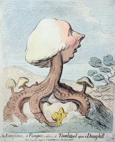 Gillray's An Excrescence; A Fungus; Alias – A Toadstool upon a Dung-hill, published by Hannah Humphrey in 1791. Courtesy of the Warden and Scholars of New College, Oxford;