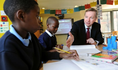 Michael Gove at Durand Academy primary school