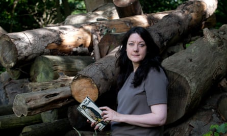 Helen Macdonald, author of H is for Hawk, in Elveden Forest, Norfolk.