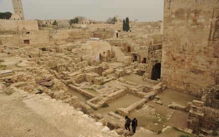 View inside the citadel of Aleppo in January 2011.