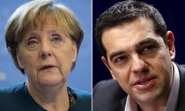 German chancellor Angela Merkel and Greece's prime minister Alexis Tsipras are due to meet in Berlin on Monday. 