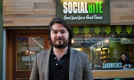 Josh Littlejohn, co-founder with Alice Thompson of Social Bite, which employs homeless people with little or no history of work.