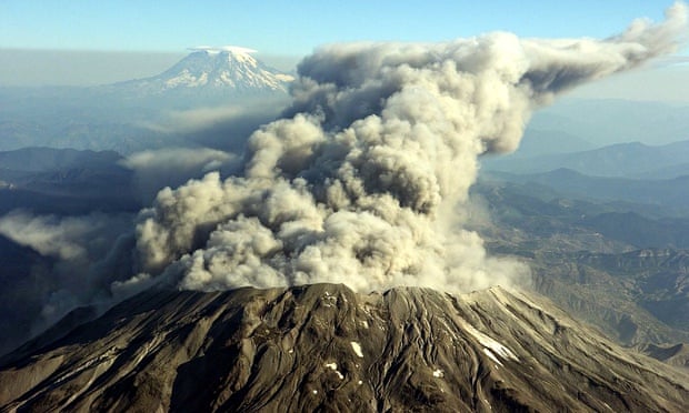 Steam pours from Mount St. Helens in Washington state in October 2004. Its eruption in 1980 was the most economically destructive volcanic event in the history of the USA. Photograph: Troy Wayrynen/AP