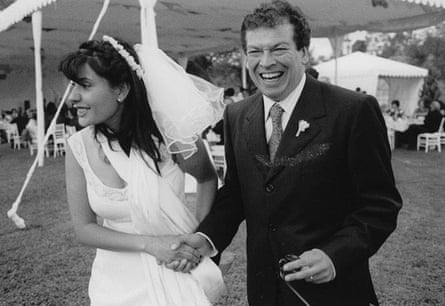Aura and Francisco Goldman on their wedding day in 2005.