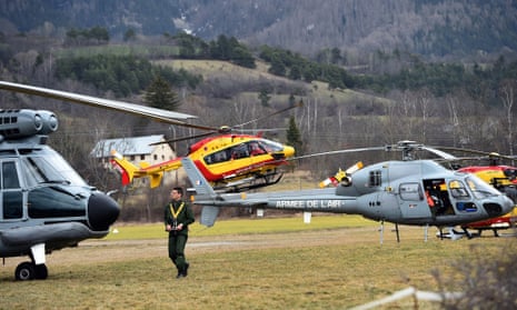 A recovery operation is mounted near Seyne, south-eastern France, near the Germanwings crash site.