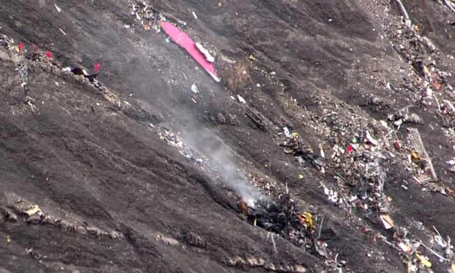 A screengrab from an AFP TV video shows smoke rising from the crash site.