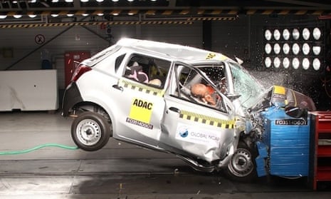 Datsun Go crash text