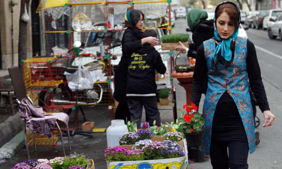 Iranians shopping at a street market on the eve of the Persian new year, Nowruz, in Tehran earlier in March.