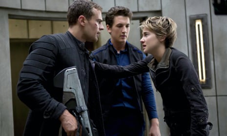 Theo James, Miles Teller and Shailene Woodley in The Divergent Series: Insurgent