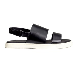 50 best flat sandals 2015 - black with white sole by H&M